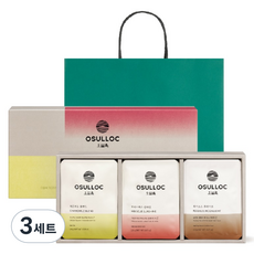 OSULLOC 香草茶系列 3種禮盒, 3組, 洋甘菊混合+芙蓉陽光+路易波士茶純正