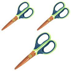 SDI 手牌 PRAG 超廣角鈦金屬事務剪刀, 顏色隨機, 3把