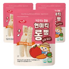 Bebest 韓國產高鈣糙米棒, 蘋果&紅蘿蔔口味, 20g, 3包