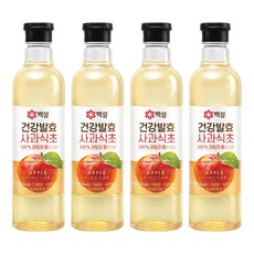 CJ BEKSUL 白雪 健康發酵蘋果醋, 800ml, 4個