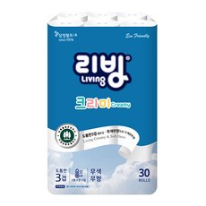 Samjeong Pulp Creamy3層捲筒衛生紙 25m, 30捲, 1袋