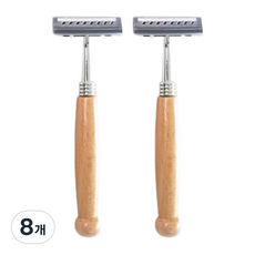 칼리오페 클래식 일회용 우드 남자 면도기, 1개입, 8개