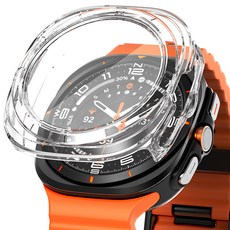 누아트 갤럭시워치 하드 케이스 풀커버 액정보호 강화유리 47mm 1개입, 투명, 1개