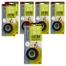 3M Scotch 超強力VHB雙面膠帶 塑膠專用 12mm x 1.5m, 單色, 6個