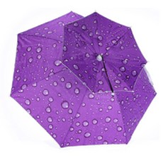 다매다매 2단 우산 모자, 물방울퍼플