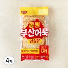 동원에프앤비 추억의 부산어묵 쫄깃사각 15장, 495g, 4개