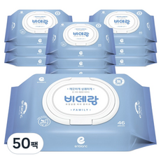 앙블랑 비데랑 패밀리 비데티슈 캡형, 60g, 46매, 50개