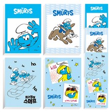 YOUNGART 藍色小精靈 The Smurfs 繪圖本30張4種*2入組, 混色, 1套