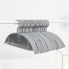 BONOHOUSE 半弧形無痕防滑衣架, 灰色, 30入