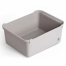 YoGoMoJi 長方形瀝水洗碗籃 小型, 灰色, 1個