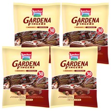 Loacker 萊佳哈斯 巧克力夾心威化酥 榛果口味+巧克力口味, 4包, 375g