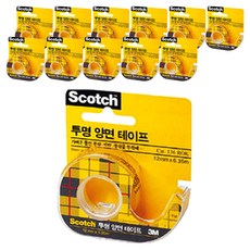 3M Scotch 透明雙面膠帶座 136, 單色, 12個