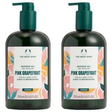 더바디샵 핑크 그레이프후룻 대용량 바디워시, 750ml, 2개