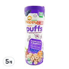해피퍼프 유기농 곡물스낵 60g, 블루베리 자색당근, 5개