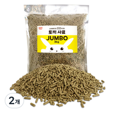 점보만 점보 토끼 사료, 3kg, 2개