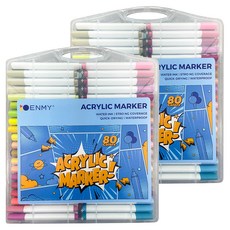 ENMy 恩米 圖可比水性壓克力多用途馬克筆, 2套, 80色