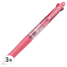 파이롯트 아크로볼 3색 볼펜 0.7mm, 클리어소프트핑크, 3개