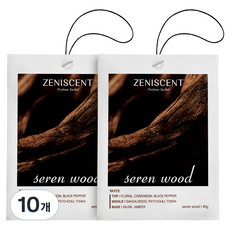 Jenyscent 氛圍香氛袋 衣櫃芳香劑, 40g, 10個, 寧靜木質