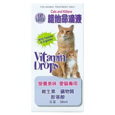 愛貓維他命滴液, 30ml, 貓和幼貓專用, 維生素、礦物質、胺基酸, 1瓶