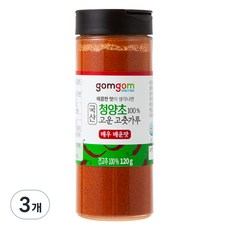 국산 청양초100% 고운 고춧가루 매우 매운맛, 120g, 3개