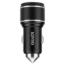 Kinyo 鋁合金USB車用充電器 62 x 30 x 30mm 34g, CU-53, 黑色