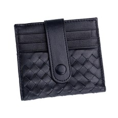 真皮羊皮手工編織12卡位輕薄女士錢包卡包女夾 KN106