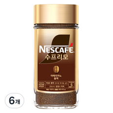 네스카페수프리모 아메리카노 블랙, 100g, 6개, 1개입