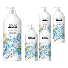 KERASYS 香氛潤絲精 清新馥郁, 5個, 1L
