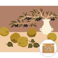 ARTJOY DIY 數字油畫 充滿木瓜香氣的靜物畫 40 x 50 cm, 混合顏色, 1個