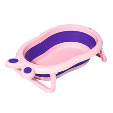 레빗 유아용 접이식 욕조, 핑크 (CBT-02)