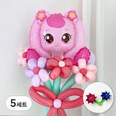 PartyIsland 奇妙萌可 哈邱萌可 花束 DIY 套組, 5套, 混合顏色