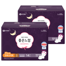 GOODFEEL 原創衛生棉 33cm, 夜用, 14入, 2個
