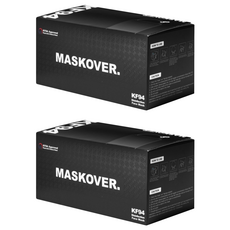 Maskover MF 黃沙防疫掛耳式口罩 KF94, 50片, 2盒, 黑色