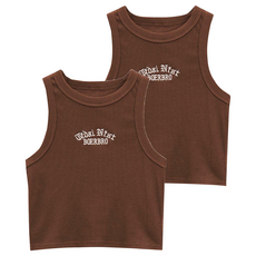 甜辣削肩無袖刺繡背心 M132 2件