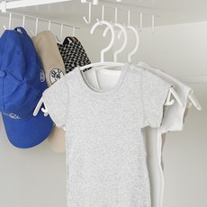 코멧 옷장 정리 후크 걸이, 화이트, 2개