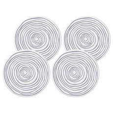 小麥購物 硅藻土杯墊 G674 100g, 4個, 年輪 白色