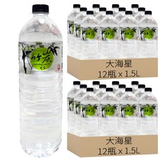 金蜜蜂 大海星竹炭水, 1.5L, 24瓶