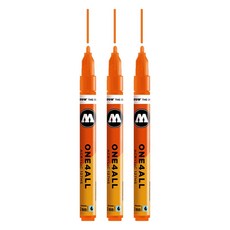 MOLOTOW One4All 壓克力麥克筆 2mm 127HS 085 dare orange, 3個, 1 種顏色