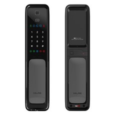 밀레시스텍 푸시풀 지문인식 스마트 도어락 블랙, ME-P71F, 방문설치