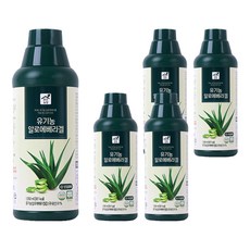 맑은농장 유기농 알로에베라 겔, 1.05L, 5개