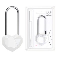 ZARKER 愛情鎖 情侶鎖 白色 + 記號筆 1支, 1套