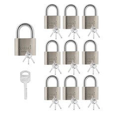 ZARKER 萬能鑰匙掛鎖 W50 10入 + 個別鑰匙 30入 + 萬能鑰匙 1入, 1套