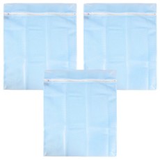 AXIS 艾克思 台灣製方形細密網洗衣袋 30x40cm Set 3個, 天藍色, 1組