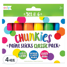 ooly Chunky 彩繪棒 經典款, 6色, 4套