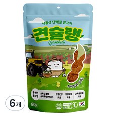 견슐랭 강아지 관절도움 유연한 움직임 간식, 6개, 80g, 콩고기