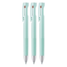 ZEBRA 斑馬牌 bLen 3色原子筆, 0.5mm, 極簡外觀人體工學設計, 粉綠桿, 3支