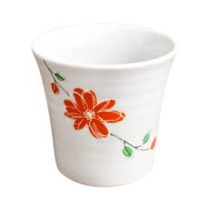 佐和陶瓷 有田燒赤菊湯吞杯 日本製, 白色, 1個