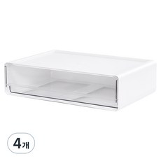 까사마루 올림 서랍장 와이드형, 화이트, 4개