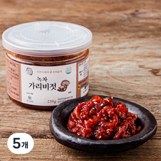 자연다감 녹차 가리비젓, 250g, 5개