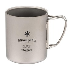 snow peak 雪諾必克 SP鈦金屬雙層杯300折疊把 84g, 銀色, 1個